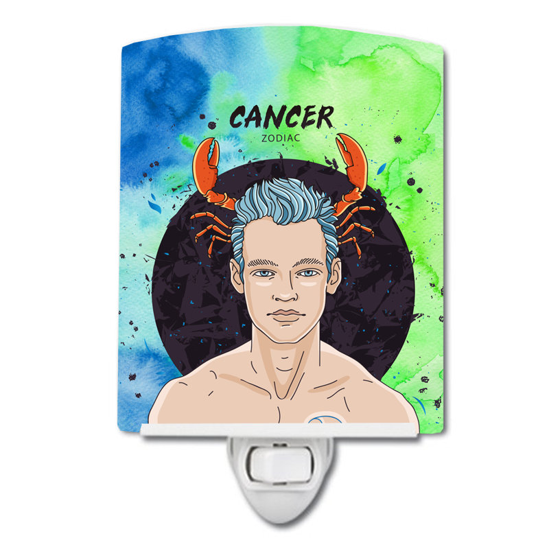 Éclairage de nuit en céramique zodiac Cancer