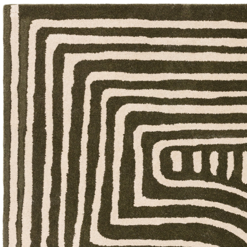 Gina Geometric Wool Hand Tufted Area Rug, Rectangle  160 x 230 cm