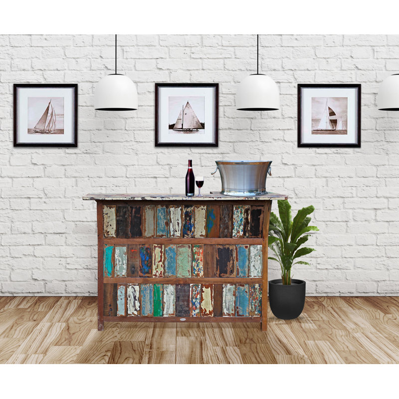Bar avec rangement pour bouteilles de vin Rolando