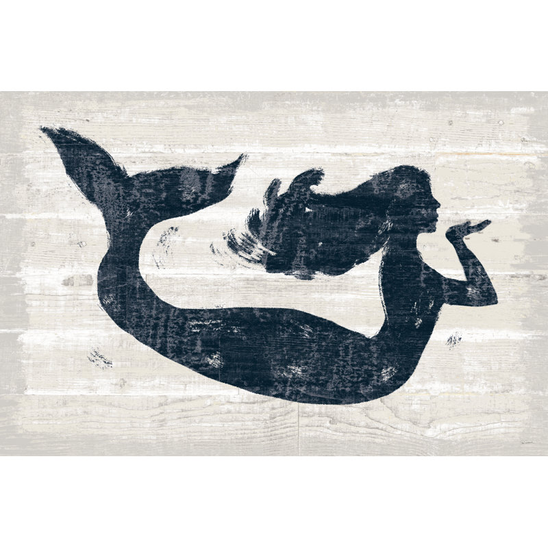 «Driftwood Coast IX Blue» par Sue Schlabach - peinture sur toile tendue, H 24 po x l 36 po