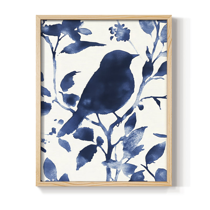 Reproduction encadrée FLORAL Series DLXIV - bois massif, H 30 po x l 24 po