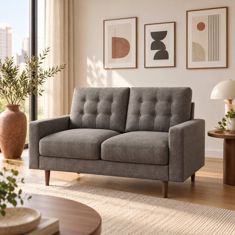 Upholstered 50.4 " Sofa, Beige