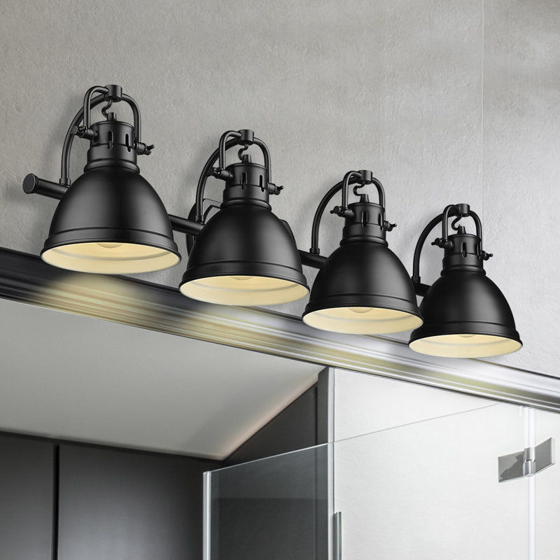 Calico 4 - Light Dimmable Vanity Light, Matte Black, Matte Black