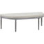 Banc rembourré capitonné beige clair Coastal