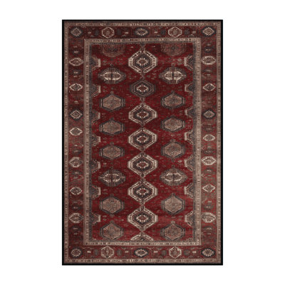 Machine Washable Persian Black Area Rug