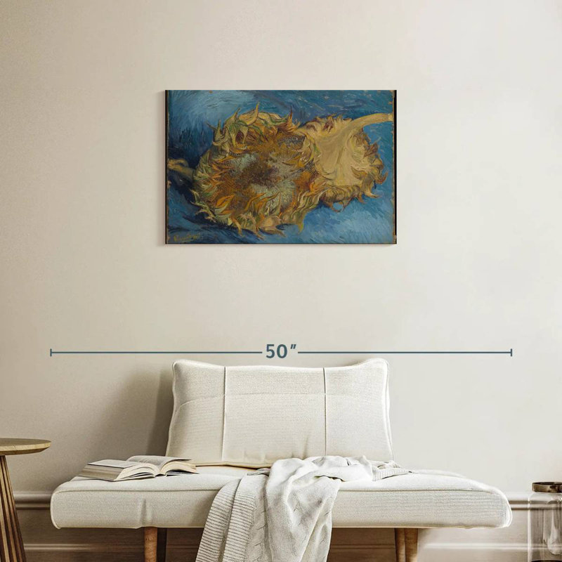 Harnek nature morte avec deux tournesols, H 20 po x l 30 po