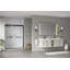 Armoire de salle de bain avec tiroirs de rangement et tablettes ouvertes, armoire de style moderne pour salle de bain-755753327