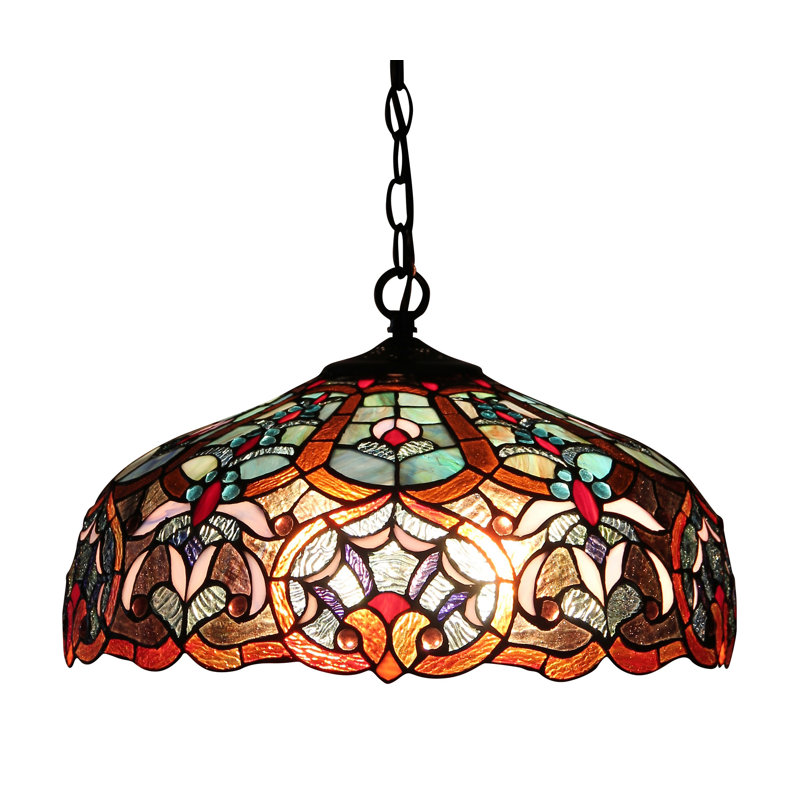 Kensal 2 - Light Dark Antique Bronze Unique/Statement Pendant, Brown/Blue