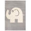 Burgan Animal Print Grey Area Rug-1421559913