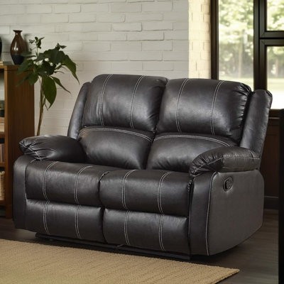 Causeuse inclinable manuelle, plateau-coussin, similicuir Zuru Motion