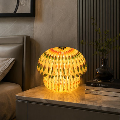 Colorful Ambient LED Table Lamp designed as a Jellyfish Mushroom Night Light