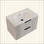 Meuble-lavabo de salle de bain avec lavabo en céramique - Meuble-lavabo mural flottant cannelé avec tiroirs, moderne-265526348-265526349