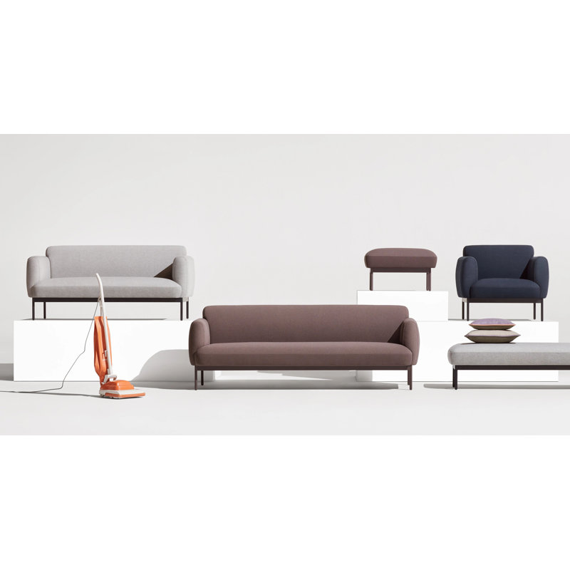 Puff Puff Ottoman, Black, Maharam Meld in Panda
