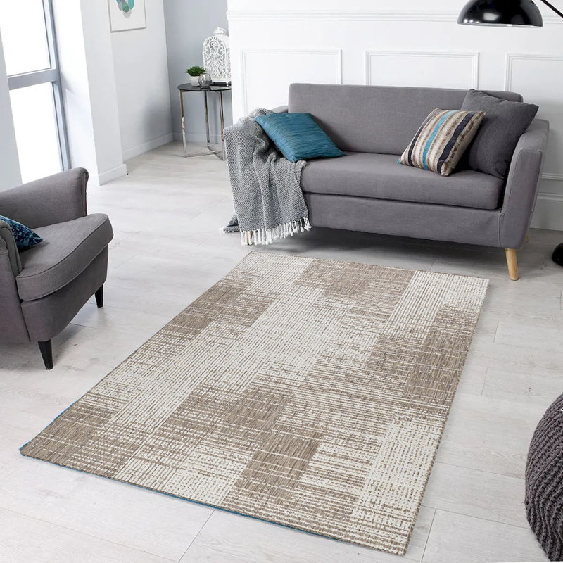 Tapis sable / ivoire Oksana, Rectangle 6 pi 7 po x 9 pi