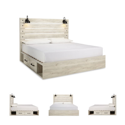 Très grand lit plateforme avec rangement Honester