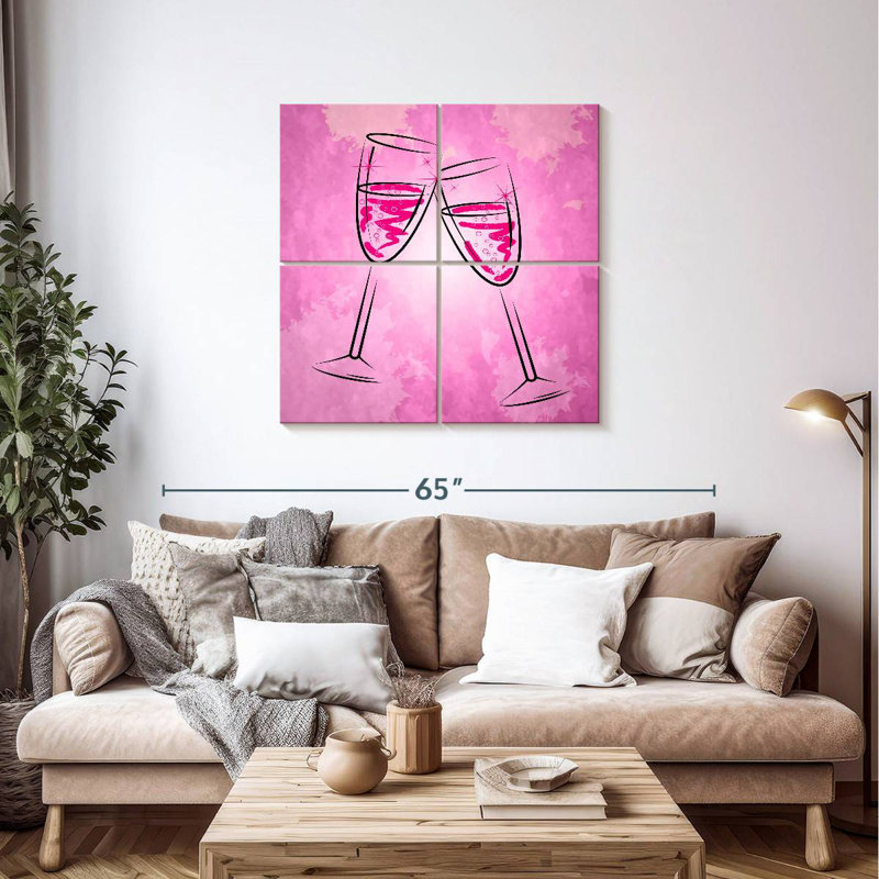 Yarlin Pink Champagne Glasses