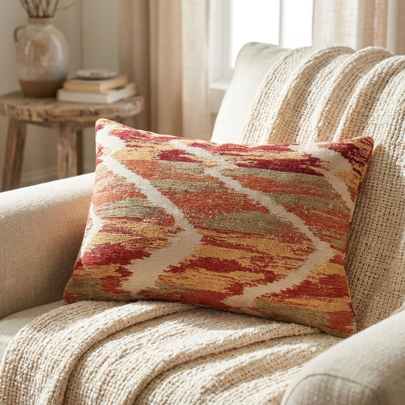 Tangelo Avalanche Lumbar Indoor/Outdoor Pillow Cover & Insert, 16" x 16"