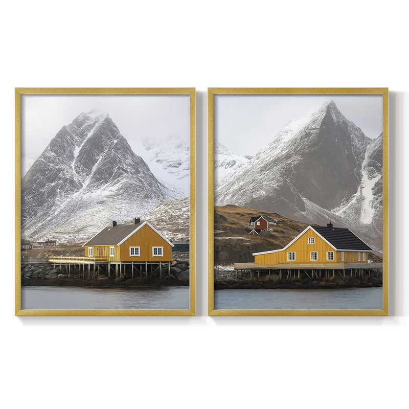 LANDSCAPES Series XLVIII - Reproduction encadrée de qualité supérieure - prêt à être accroché - aucun clou requis - aucun clou requis
