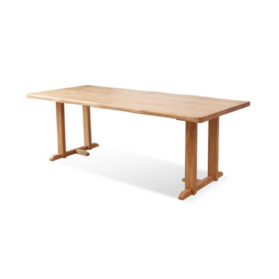 Burlywood Rectangular Solid Wood Dining Table