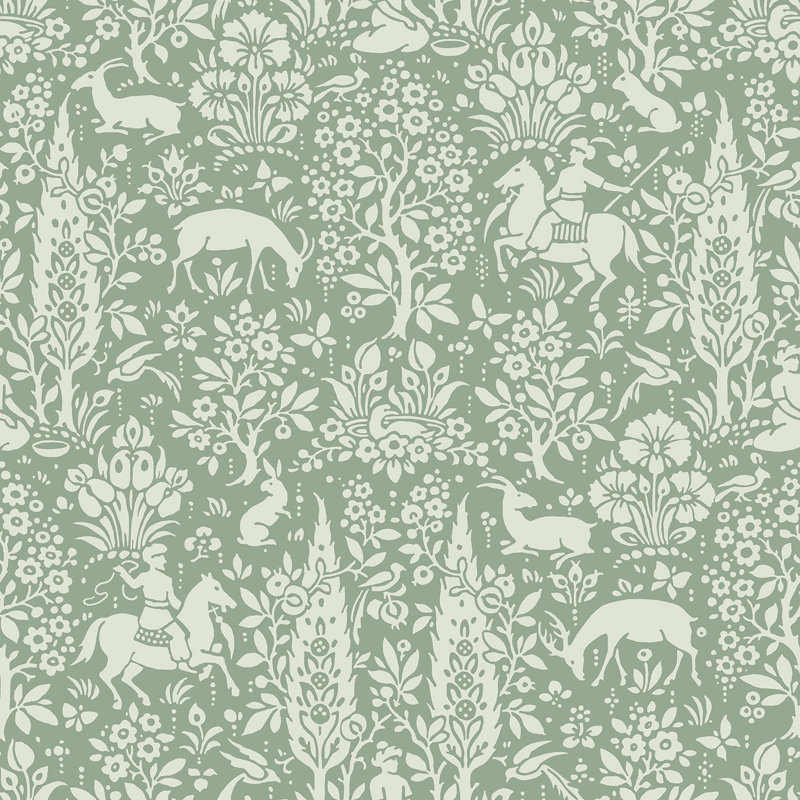 Madelyn 10.05m x 53cm Wallpaper Roll, Sage Green