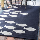 Winon Navy Indoor/Outdoor Area Rug