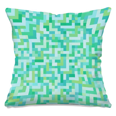 Geometric Maze Pattern Double Sided Throw Pillows