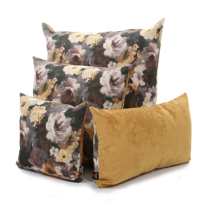Alpharetta Floral Square Cushion, Large, Brown