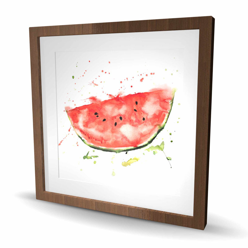 Watermelon Slice - Exotic Kitchen, H 24 po x l 24 po, Brun