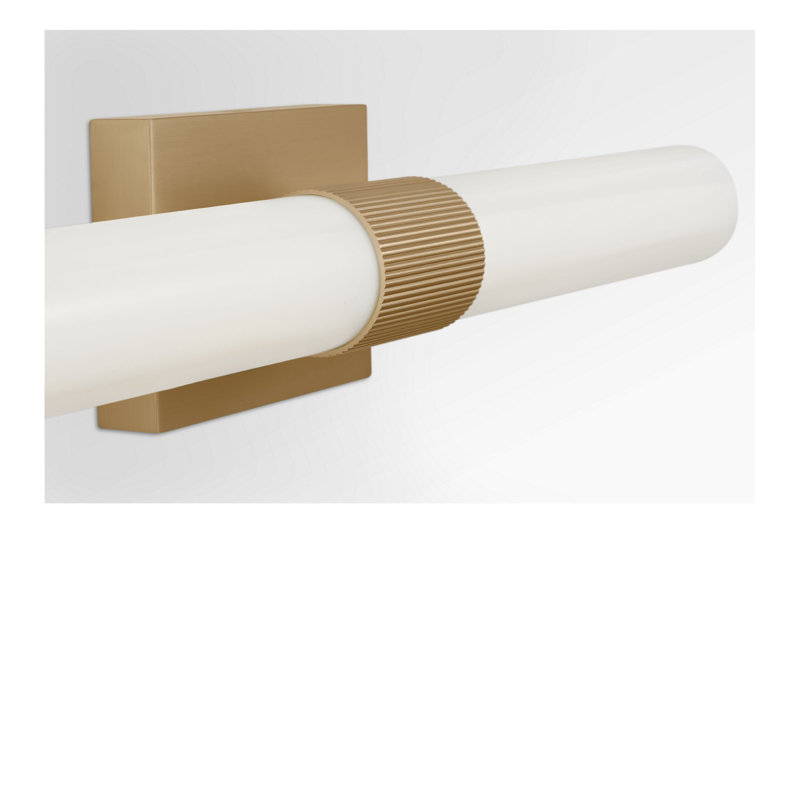 Meuble-lavabo à DEL, H 4,5 po x l 24 po x P 3,9 po, Laiton satiné