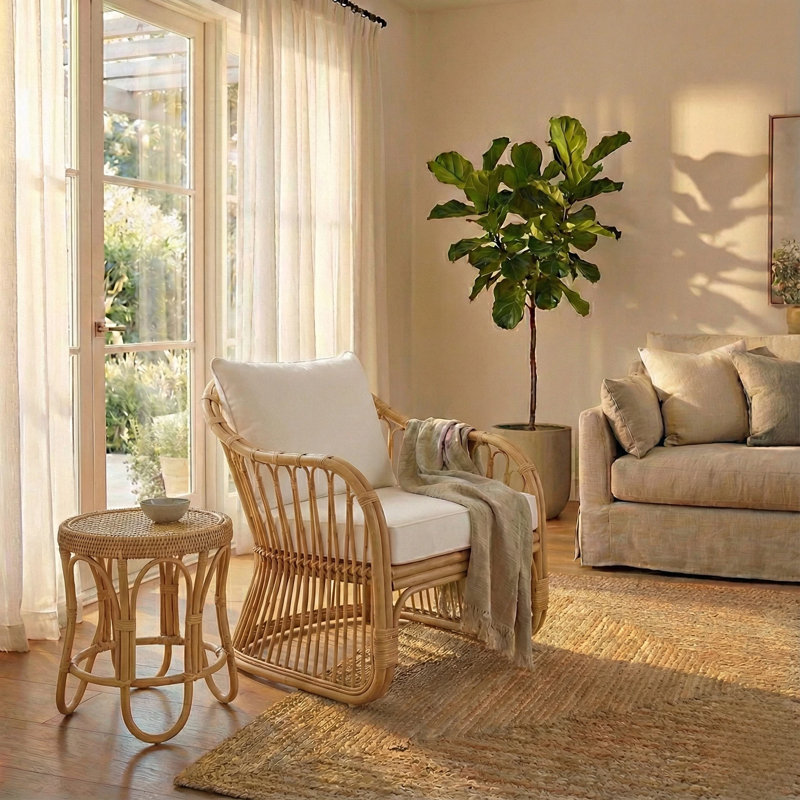 Maeva Rattan Accent Arm Chair