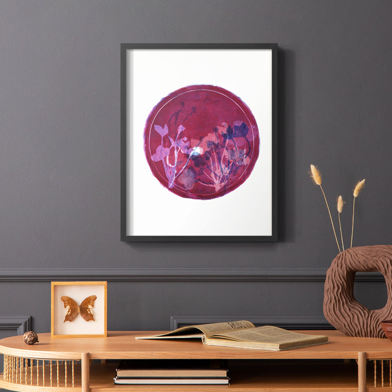 «Strawberries and Forg II», reproduction encadrée - bois massif, Noir, H 14 po x l 11 po