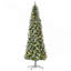 Arbre de Noël artificiel enneigé 9 pi avec branches réalistes, 460 lumières DEL, pommes de pin, baies rouges et 1298 pointes