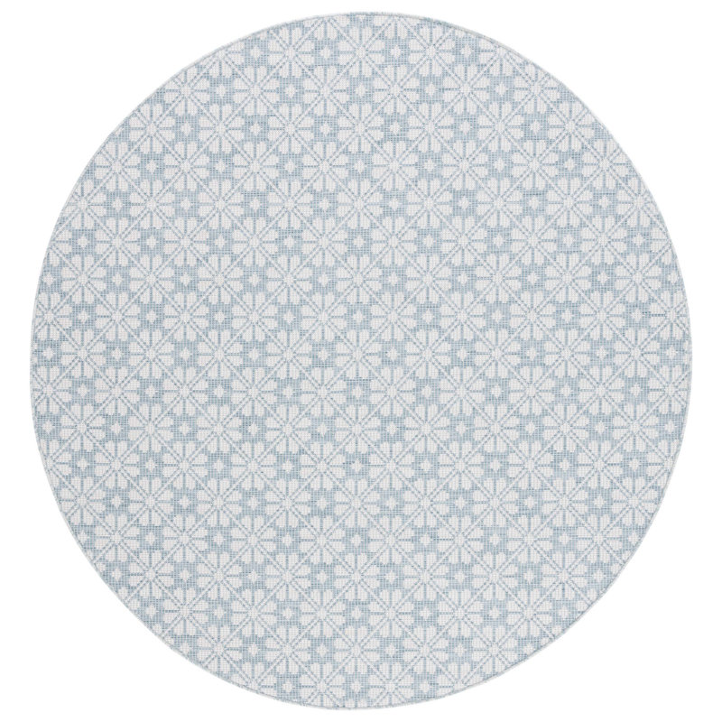 Msr400 Performance Geometric Indoor/Outdoor Area Rug, Round 6'5"