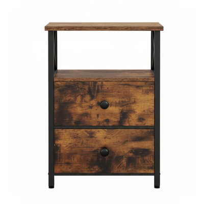 40cm W Metal Bedside Table