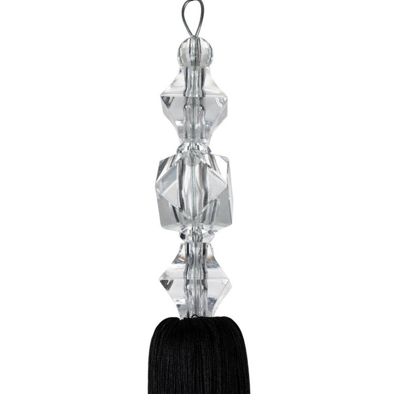 Glazer Fabric 8cm Curtain Tieback, Black