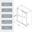 Porte de douche sans cadre de l 56 po x H 74 po-99446791