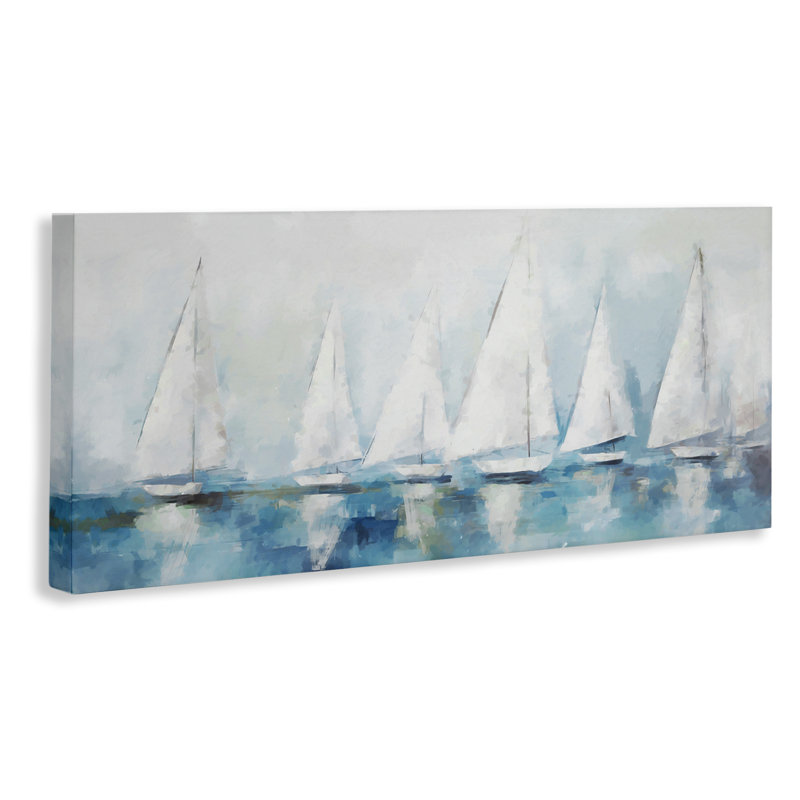«Nautical Sailing Fleet», art mural par Ziwei Li, H 10 po x l 24 po
