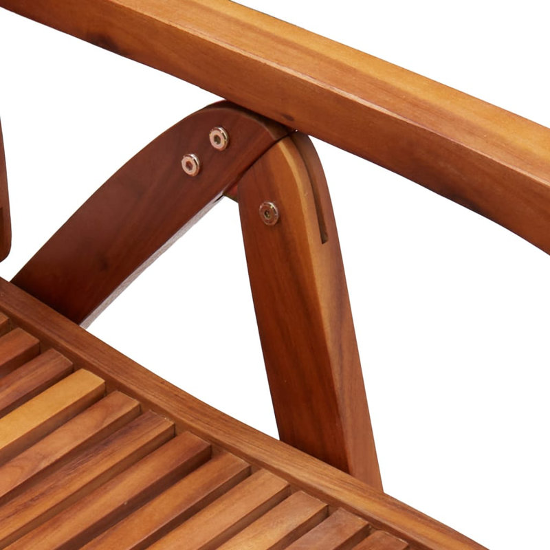 Solid Wood Garden Chair With Cushion Folding Chair Set