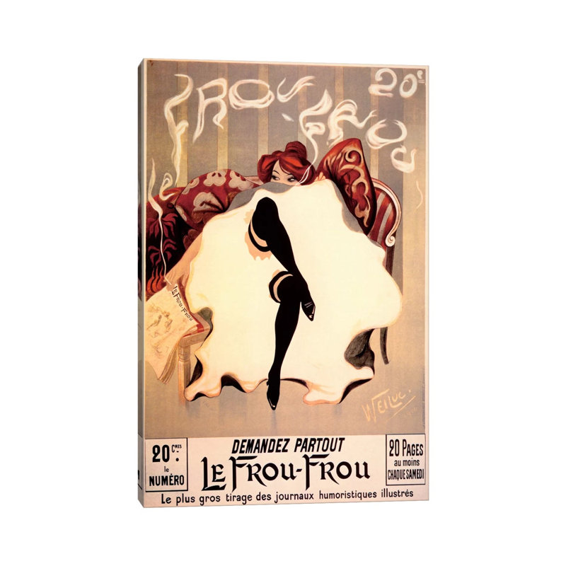 Le Frou Frou by Vintage Apple Collection - Wrapped Canvas Painting, 66.04 cm H x 45.72 cm W x 3.175 cm D
