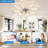 35 in. Indoor White Bladeless Creative Flower Ceiling Fan With Light Remote Control, Dimmable 3-Color Modern Ceiling Fan-1770111563