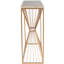 Cosmo Fossil Stone & Metal Console Table