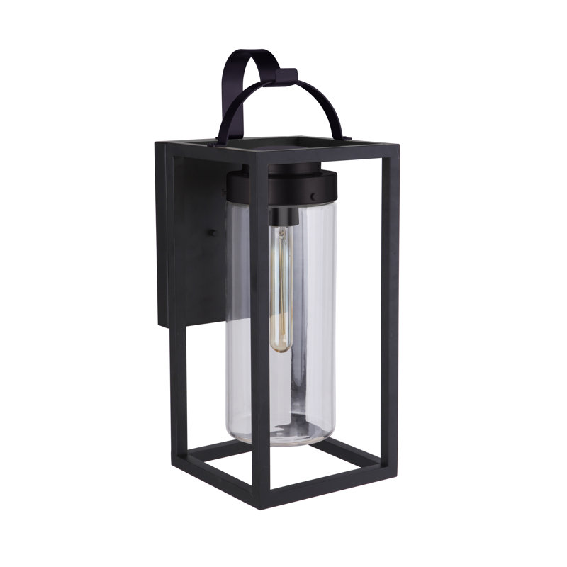 Mur extérieur noir en verre transparent, H 19,88 po x l 7,88 po x P 9,13 po