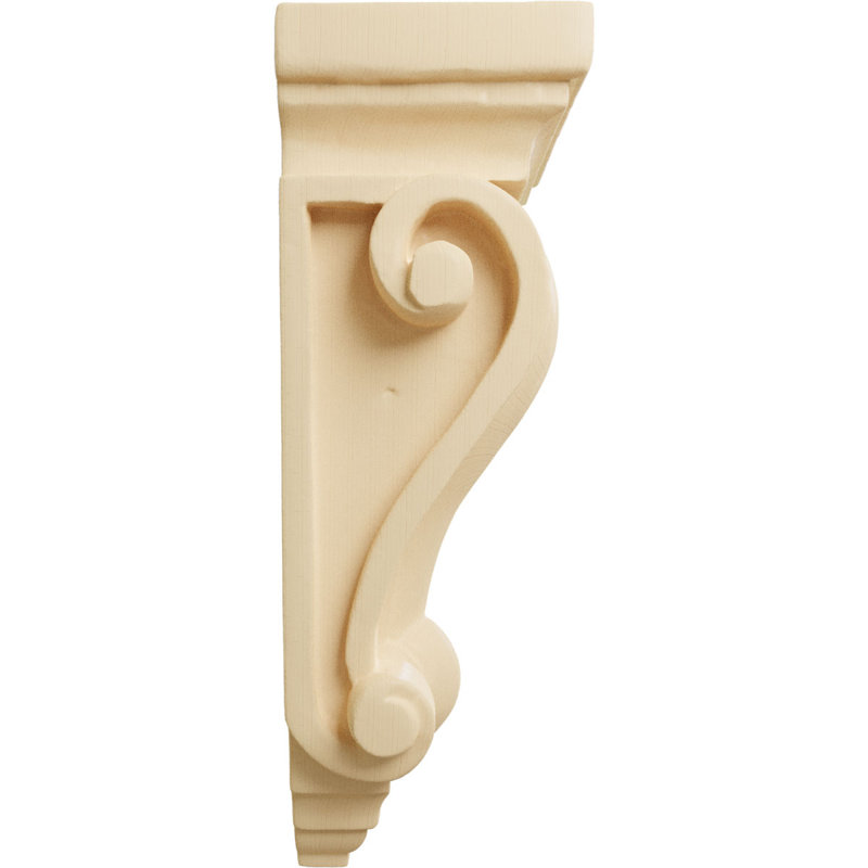 Corbeau en bois Cole Pilaster, H 7,5 po x l 4 po x P 2,5 po, Érable