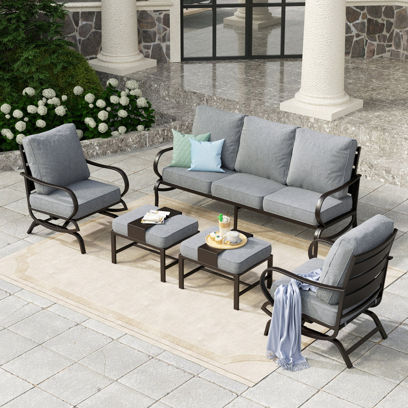 Tapasi Patio Conversation Set, Gray, No