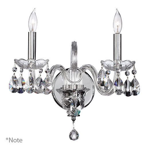 Stian Candle Wall Light, Imperial Crystal
