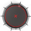 Citrouille trampoline 12 pi - échelle - noir rouge