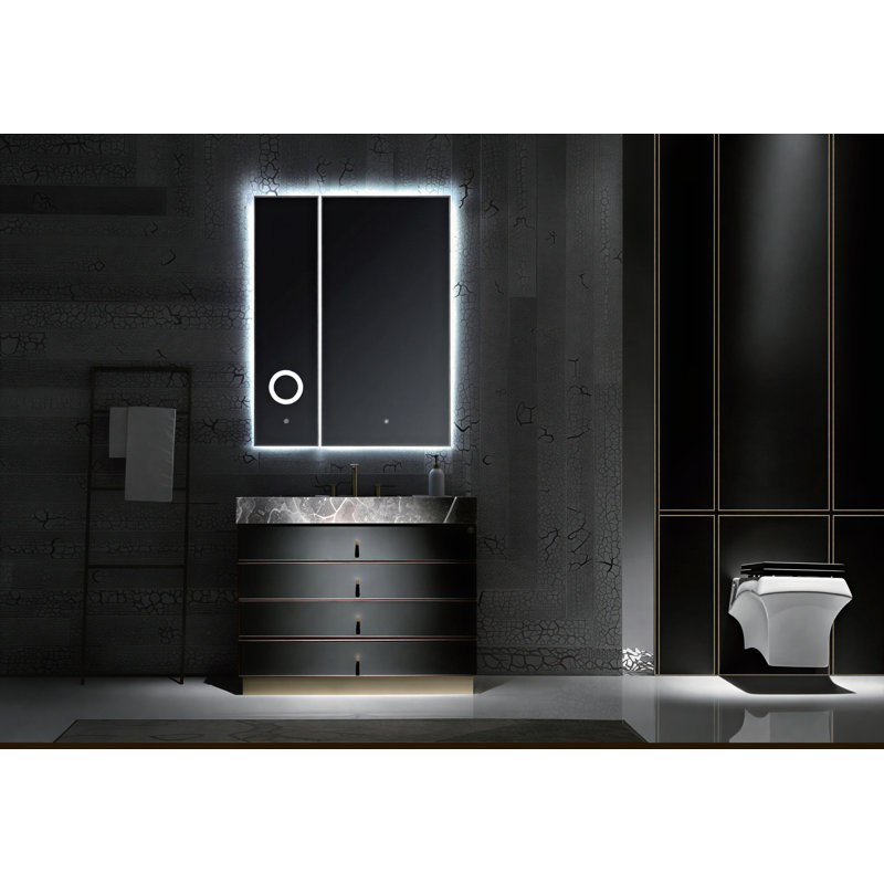 Meuble-lavabo en cuir toscan gris chêne massif avec comptoir en quartz