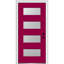 Porte d'entrée pré-suspendue en verre givré à 4 lumières avec 4 lumières-40456372-40456375-40456384