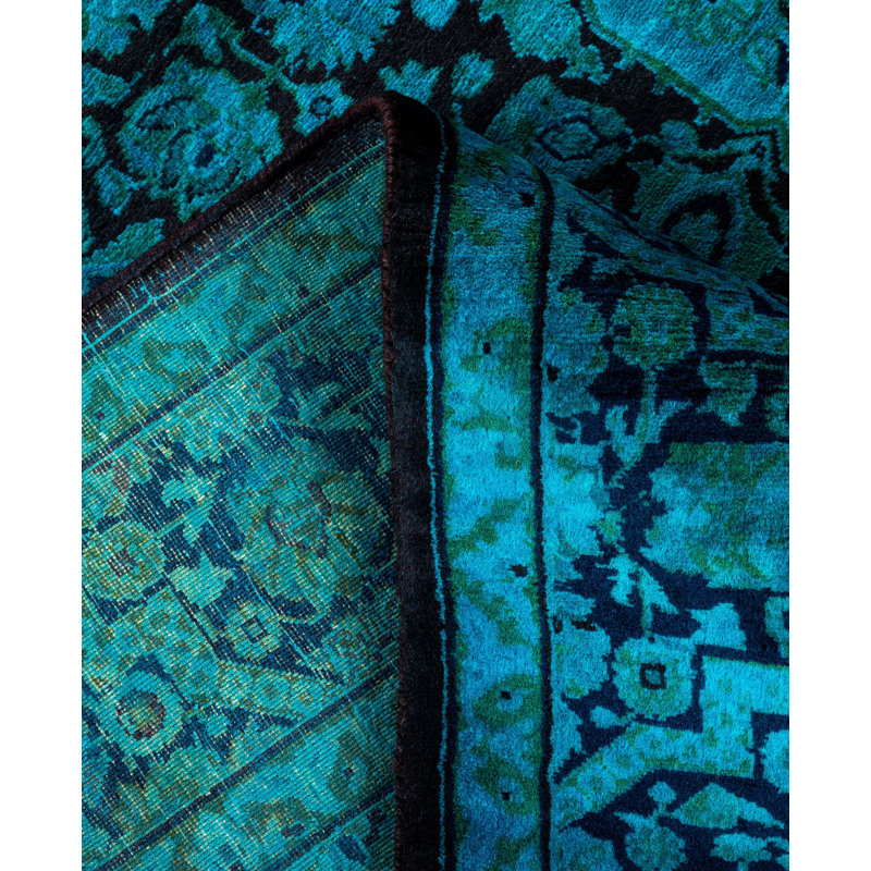 Overdyed One-of-a-Kind 4' 1" X 6' 1" Hand Knotted Area Rug