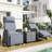 Outdoor Rattan Two-Person Combination With Coffee Table, Adjustable, Suitable For Courtyard, Swimming Pool, Balcony